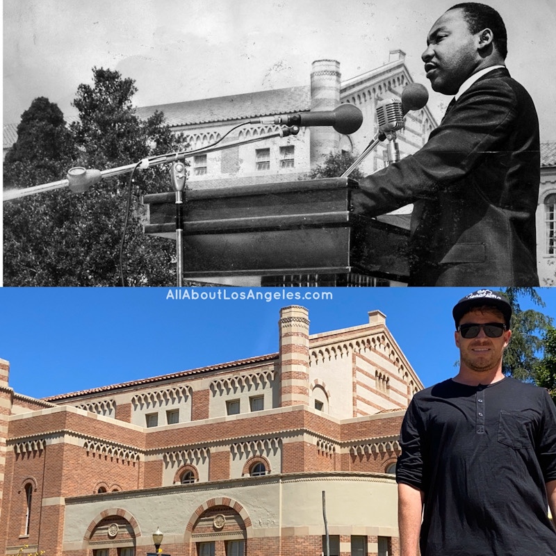 Martin Luther King JR speaking at University of California; Los Angeles UCLA