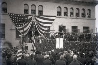 President Theodore Roosevelt speaking at Pomona College in Claremont, California 1903