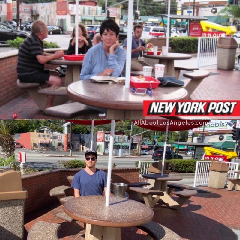 Ghislaine Maxwell at In n’ Out Burger - Universal City/Hollywood, California - 2019